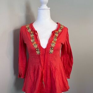 Free People Embroidered Women's Top